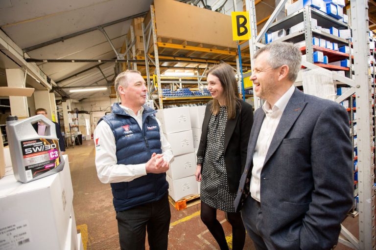 Andy and Laura of the Shorts team with Bullseye